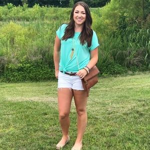 Articles of Society white denim shorts